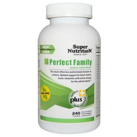 Super Nutrition, Perfect Family, Multivitamin Multimineral Supplement, 240 Tabs