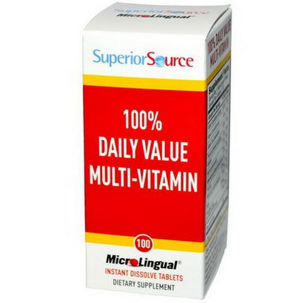 Superior Source, 100% Daily Value Multi-Vitamin, 100 MicroLingual Instant Dissolve Tablets