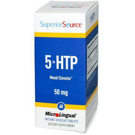 Superior Source, 5-HTP, 50mg, 60 MicroLingual Instant Dissolve Tablets