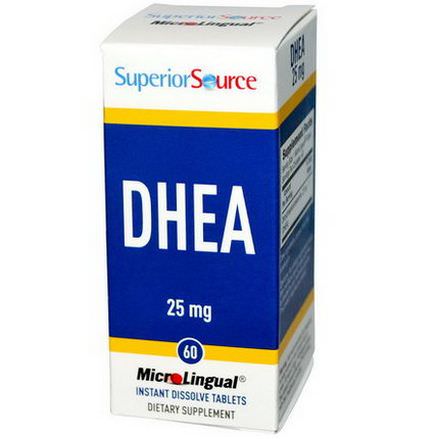Superior Source, DHEA, 25mg, 60 MicroLingual Instant Dissolve Tablets