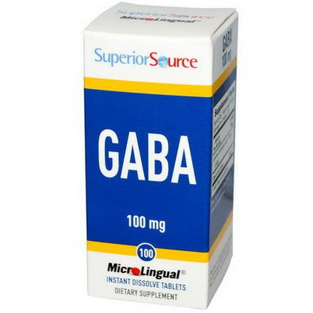 Superior Source, GABA, 100mg, 100 MicroLingual Instant Dissolve Tablets