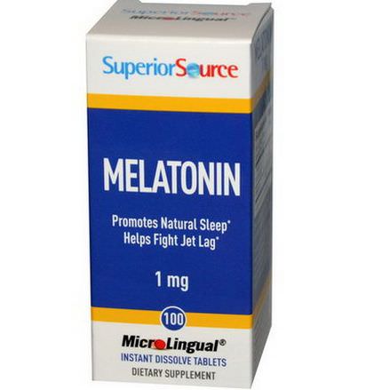 Superior Source, Melatonin, 1mg, 100 MicroLingual Instant Dissolve Tablets