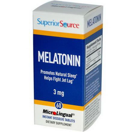 Superior Source, Melatonin, 3mg, 60 Tablets