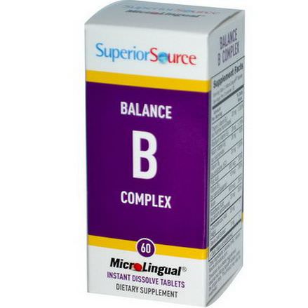 Superior Source, MicroLingual, Balance B Complex, 60 Tablets