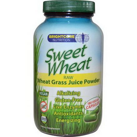Sweet Wheat, Raw Wheat Grass Juice Powder, 180 Vegan Caps