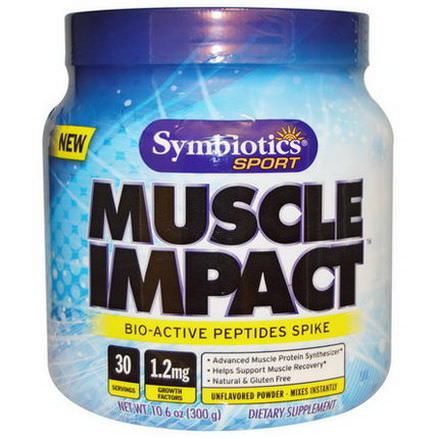 Symbiotics, Sport, Muscle Impact, Unflavored Powder 300g