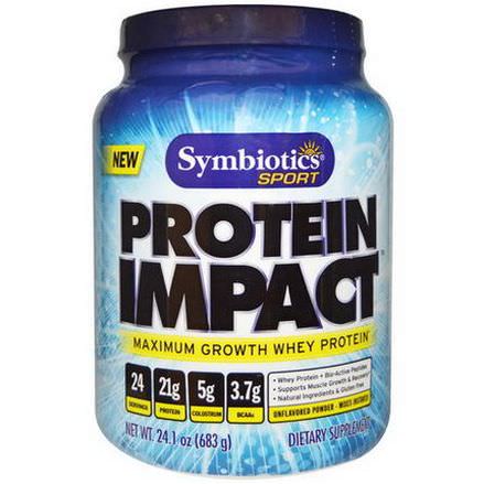 Symbiotics, Sport Protein Impact, Unflavored Powder 683g
