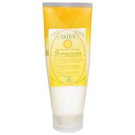 Tate's, The Natural Miracle Sunscreen, SPF 30, 4 fl oz