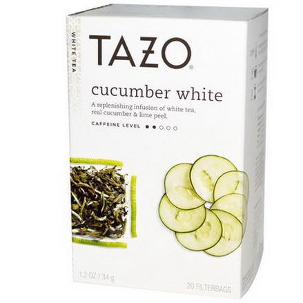 Tazo Teas, Cucumber White Tea, 20 Filterbags 34g