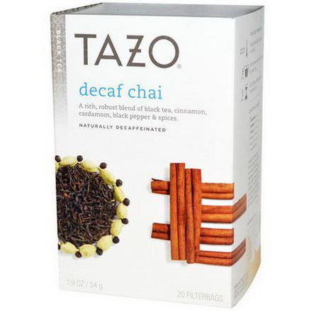 Tazo Teas, Decaf Chia, Naturally Decaffeinated, Black Tea, 20 Filterbags 54g