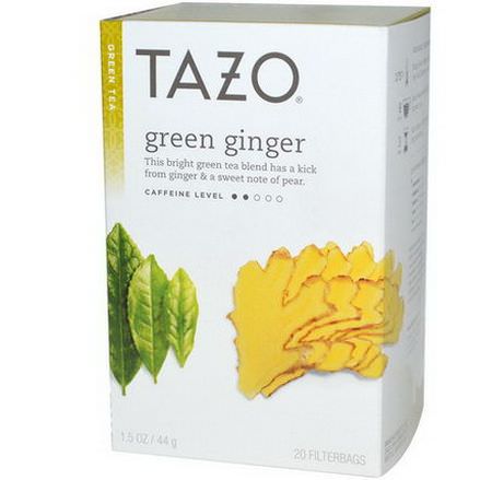 Tazo Teas, Green Ginger, Green Tea, 20 Filterbags 44g