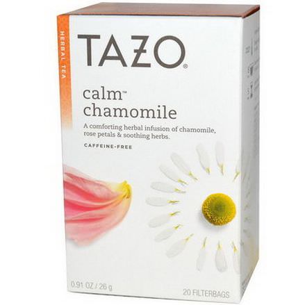 Tazo Teas, Herbal Tea, Calm Chamomile, Caffeine-Free, 20 Filterbags 26g