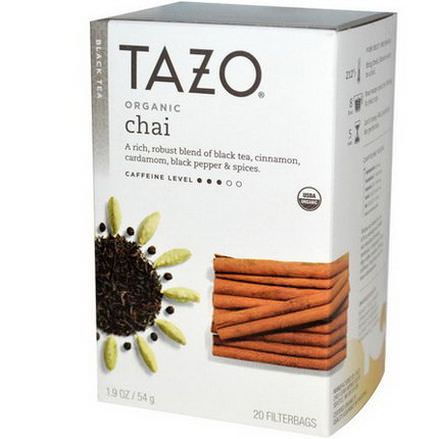Tazo Teas, Organic Chai, Black Tea, 20 Filterbags 54g