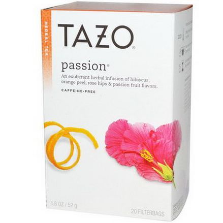 Tazo Teas, Passion, Herbal Tea, Caffeine-Free, 20 Filterbags 52g