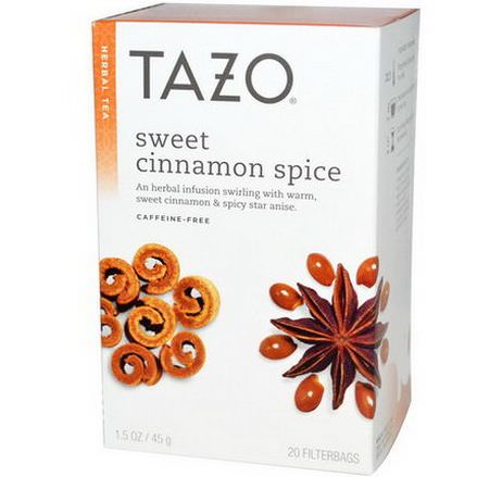 Tazo Teas, Sweet Cinnamon Spice, Caffeine-Free, Herbal Tea, 20 Filterbags 45g