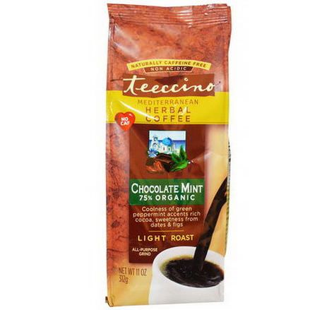 Teeccino, Mediterranean Herbal Coffee, Light Roast, Caffeine Free, Chocolate Mint 312g