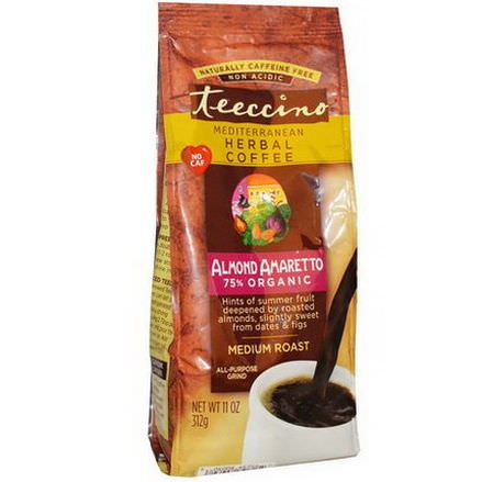Teeccino, Mediterranean Herbal Coffee, Medium Roast, Almond Amaretto, Caffeine Free 312g