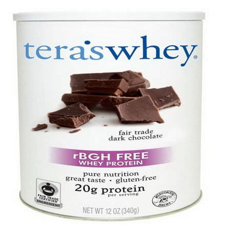 Tera's Whey, rBGH Free Whey Protein, Fair Trade Dark Chocolate 340g