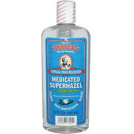 Thayers, Medicated Superhazel with Aloe Vera Formula, Topical Pain Reliever 355ml