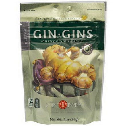 The Ginger People, Gin-Gins, Chewy Ginger Candy, Original 84g