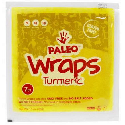The Julian Bakery, Paleo Wraps, Turmeric, 7 Wraps 98g