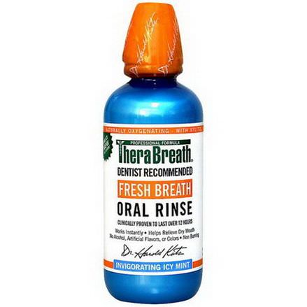 TheraBreath, Fresh Breath Oral Rinse, Invigorating Icy Mint Flavor 473ml
