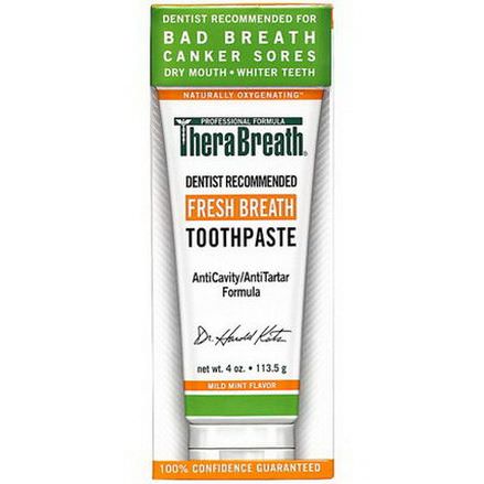 TheraBreath, Fresh Breath Toothpaste, Mild Mint Flavor 113.5g
