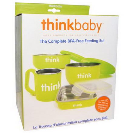 Think, Thinkbaby, The Complete BPA-Free Feeding Set, Light Green, 1 Set