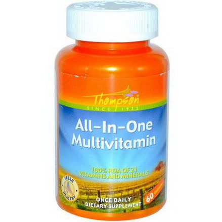 Thompson, All-In-One Multivitamin, 60 Veggie Caps