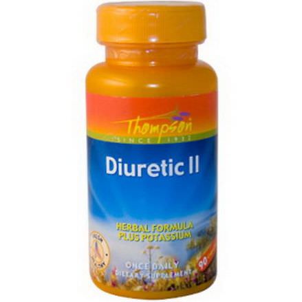 Thompson, Diuretic II, Herbal Formula Plus Potassium, 90 Capsules