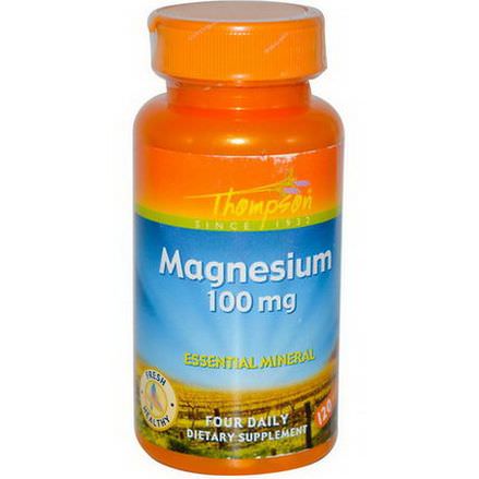 Thompson, Magnesium, 100mg, 120 Tablets