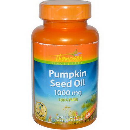Thompson, Pumpkin Seed Oil, 1000mg, 60 Softgels
