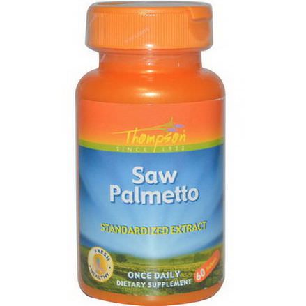 Thompson, Saw Palmetto Standardized Extract, 60 Softgels