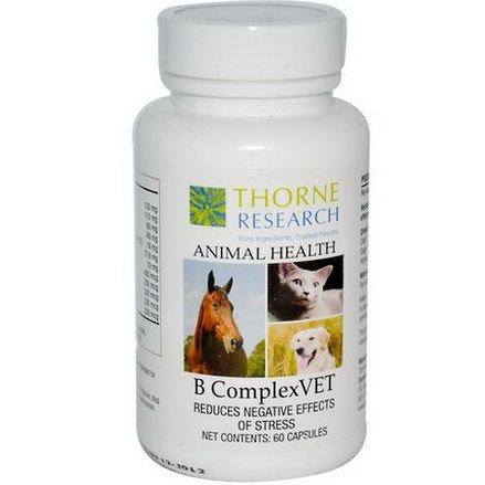 Thorne Research, Animal Health, B ComplexVet for Cats, Dogs&Horses, 60 Capsules