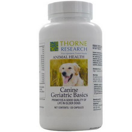 Thorne Research, Animal Health, Canine Geriatric Basics, 120 Capsules