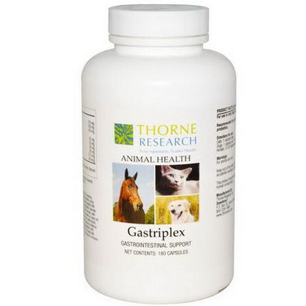 Thorne Research, Animal Health, Gastriplex, 180 Capsules
