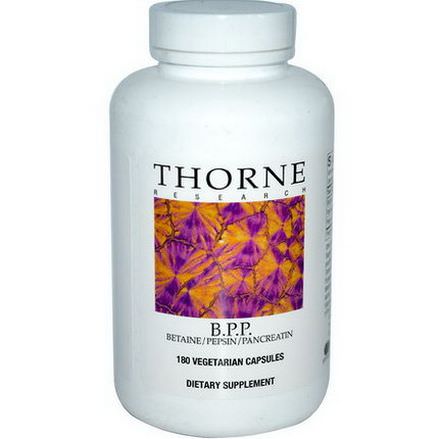Thorne Research, B.P.P. Betaine / Pepsin / Pancreatin, 180 Veggie Caps