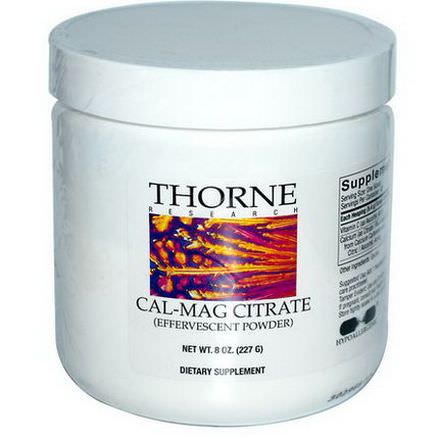 Thorne Research, Cal-Mag Citrate, Effervescent Powder 227g