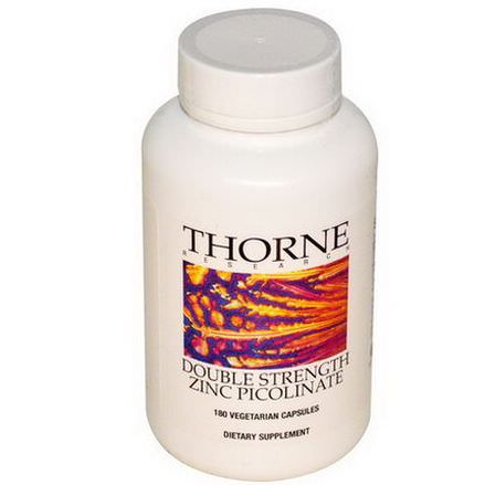 Thorne Research, Double Strength Zinc Picolinate, 180 Veggie Caps
