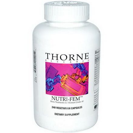 Thorne Research, Nutri-Fem, Basic Nutrients for Women Under 40, 240 Veggie Caps