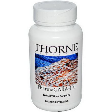 Thorne Research, PharmaGABA-100, 60 Veggie Caps