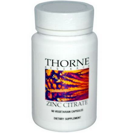 Thorne Research, Zinc Citrate, 60 Veggie Caps