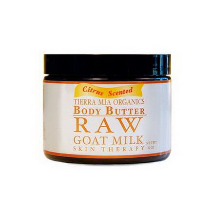 Tierra Mia Organics, Body Butter, Raw Goat Milk Skin Therapy, Citrus Scented, 4 oz