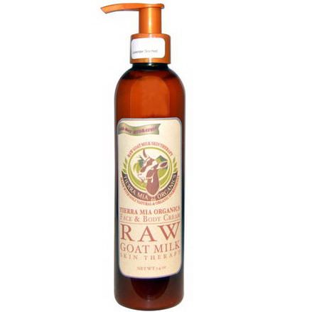 Tierra Mia Organics, Face&Body Cream, Raw Goat Milk Skin Therapy, Lavender Scented, 7.4 oz