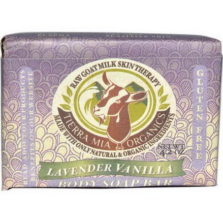 Tierra Mia Organics, Raw Goat Milk Skin Therapy, Body Soap Bar, Lavender Vanilla, 4.2 oz