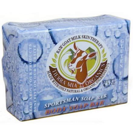 Tierra Mia Organics, Raw Goat Milk Skin Therapy, Body Soap Bar, Sportsman Soap Bar, 4.2 oz