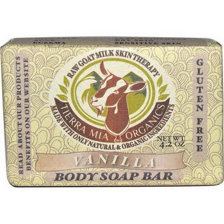 Tierra Mia Organics, Raw Goat Milk Skin Therapy, Body Soap Bar, Vanilla, 4.2 oz