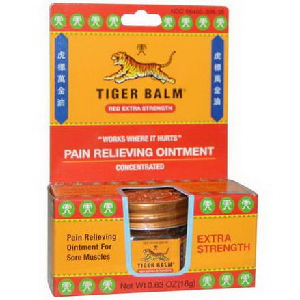 Tiger Balm, Pain Relieving Ointment, Extra Strength 18g