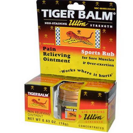 Tiger Balm, Ultra Strength Pain Relieving Ointment 18g