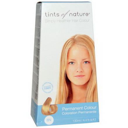 Tints of Nature, Permanent Color, Natural Light Blonde, 8N 130ml